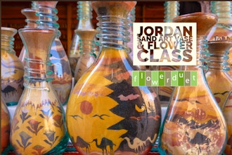 Jordan Sand Art Vase & Flowers